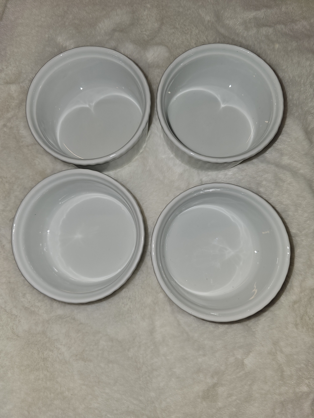 White Apilco Ceramic Ramekin Set - 4 Pack